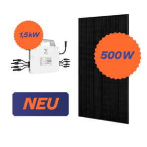 Balkonkraftwerk 1500WattMicrowechselrichter/500 Watt Solarmodule